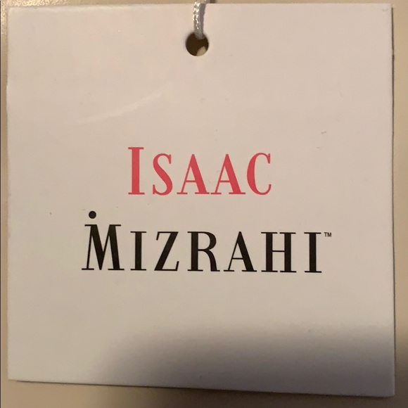 NWT ISAAC MIZRAHI Designer Cream & Navy Blue Checkered Everyday Tote Bag - Picture 7 of 7